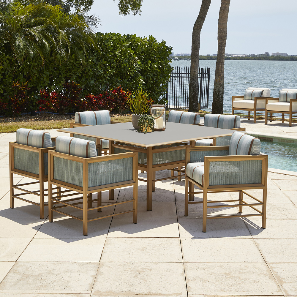 Lloyd Flanders Southport Patio Dining Set with Square Table - LF-SOUTHPORT-SET3