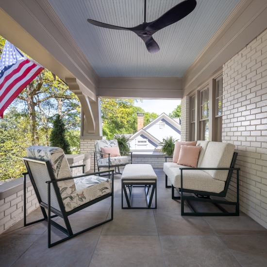 Summit Patio Set with Spring Rocker Loveseat and Lounge Chairs