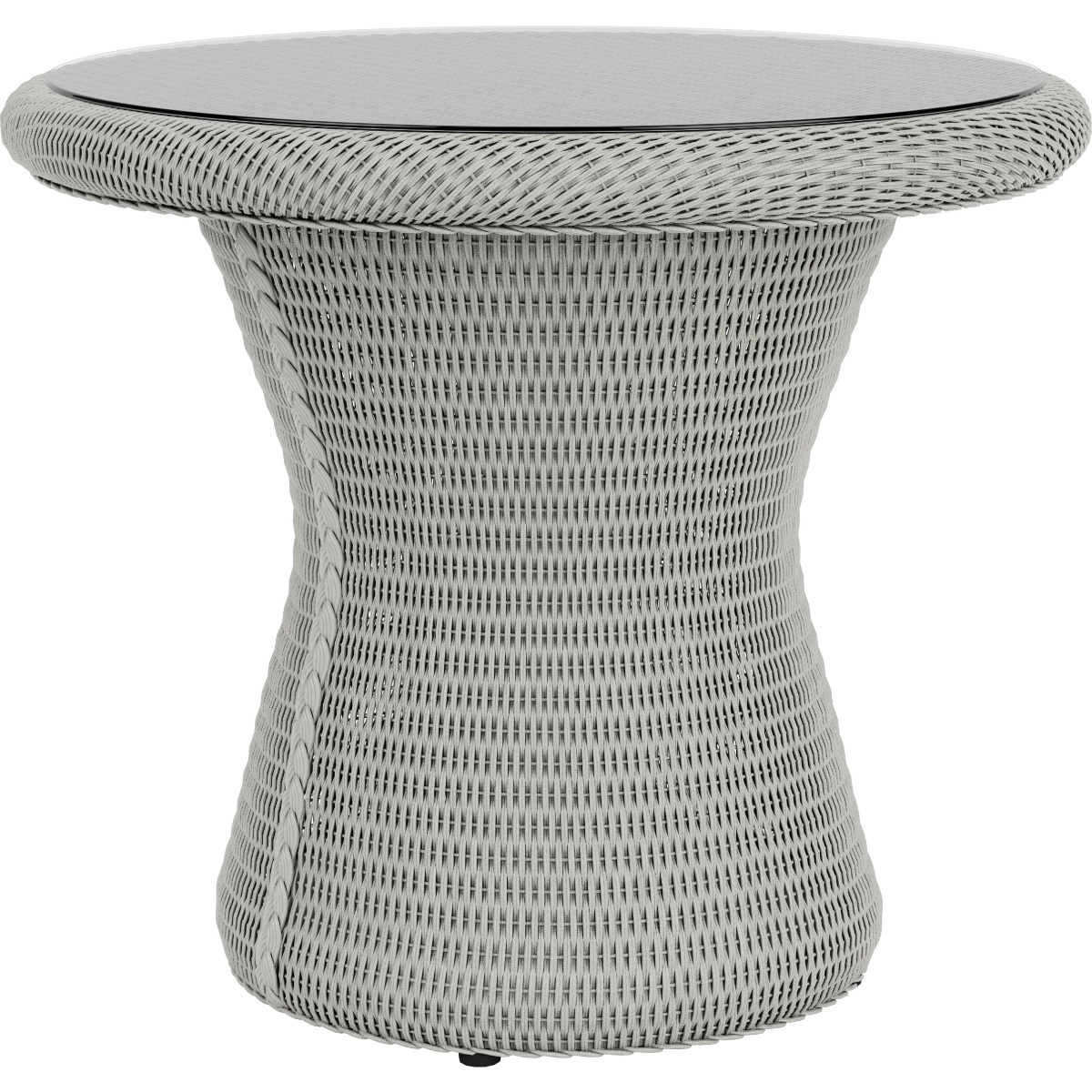 Lloyd Flanders Loom 24” Round Pedestal End Table