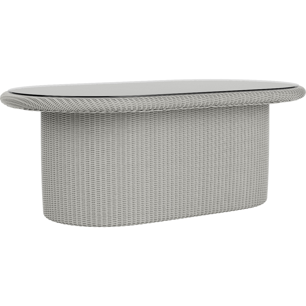 Lloyd Flanders Loom 50” Oval Pedestal Cocktail Table
