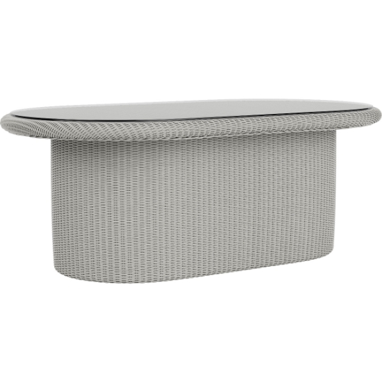 Lloyd Flanders Loom 50” Oval Pedestal Cocktail Table