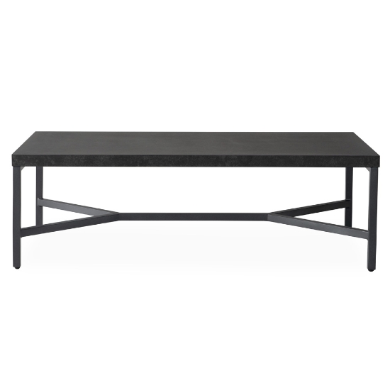 Lloyd Flanders Cocktail Table with Black Ceramic Table Top