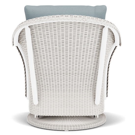 Weekend Retreat Wicker Swivel Glider Wicker back view