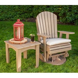 LuxCraft Adirondack Swivel Glider Chair with Island Side Table - LC-ADIRONDACK-SET12