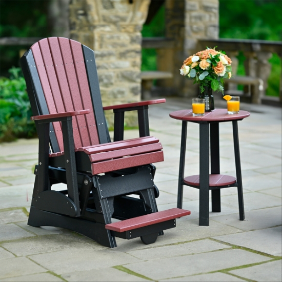 LuxCraft Adirondack Balcony Glider with End Table - LC-ADIRONDACK-SET16