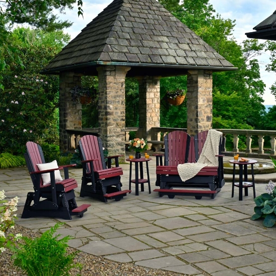 LuxCraft Adirondack Balcony Glider Patio Set - LC-ADIRONDACK-SET19
