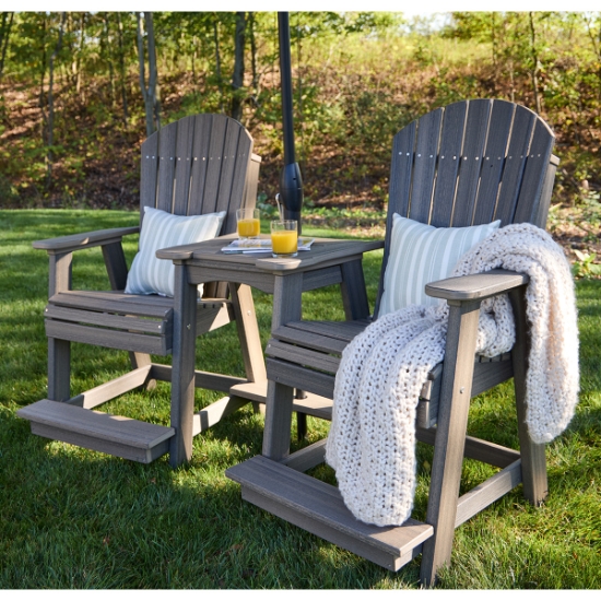 LuxCraft Adirondack Balcony Tete-a-Tete Set - LC-ADIRONDACK-SET23