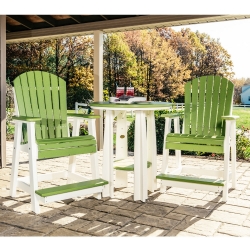 LuxCraft Adirondack Poly Balcony Patio Set for 2 - LC-ADIRONDACK-SET3