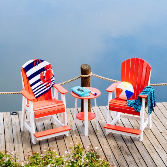 Adirondack Poly Balcony Height Set - LC-ADIRONDACK-SET4