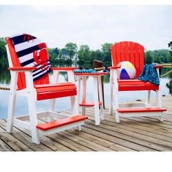 LuxCraft Adirondack Poly Balcony Height Set