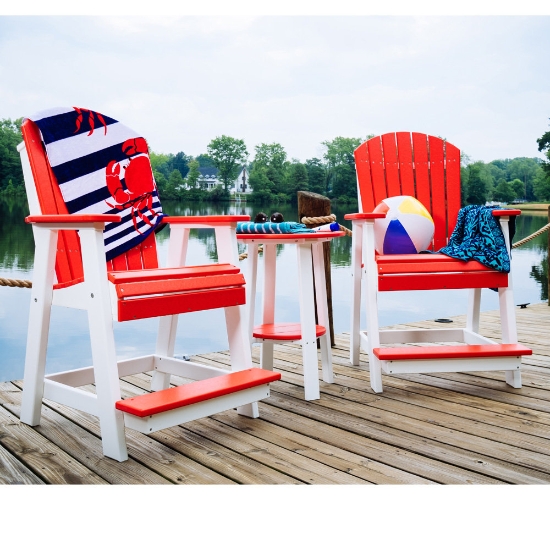 LuxCraft Adirondack Poly Balcony Height Set
