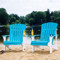 LuxCraft Deluxe Adirondack Poly Lounge Chair Set - LC-ADIRONDACK-SET5