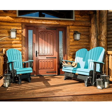 LuxCraft Adirondack Loveseat and Chair Glider Set - LC-ADIRONDACK-SET7