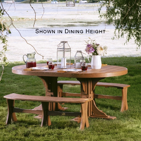 Faux wood outdoor bar table