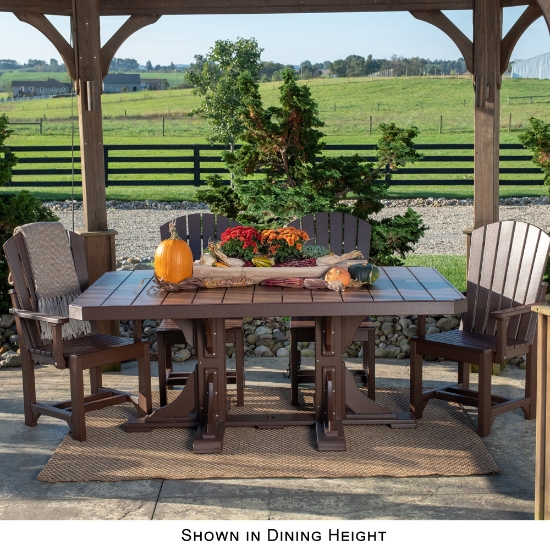Faux wood outdoor bar table