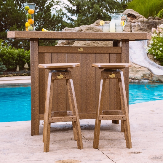 faux wood bar table