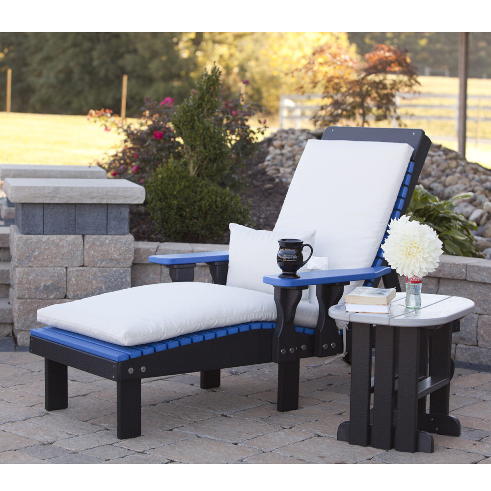 LuxCraft Poly Chaise Lounge with End Table - LC-CLASSIC-SET17