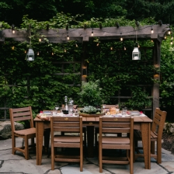 LuxCraft Classic Island Poly Patio Dining Set