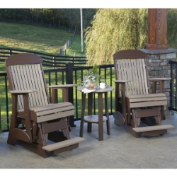 LuxCraft Classic Balcony Glider Set with Deluxe End Table - LC-CLASSIC-SET29