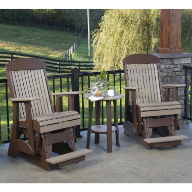 LuxCraft Classic Balcony Glider Set with Deluxe End Table - LC-CLASSIC-SET29