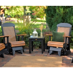 LuxCraft Classic Poly Glider Set with Island End Table - LC-CLASSIC-SET30