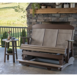 LuxCraft Classic Sofa Balcony Glider with Deluxe Side Table - LC-CLASSIC-SET31
