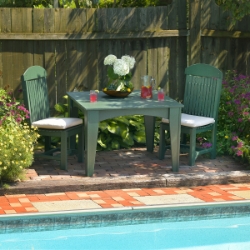 LuxCraft Classic Dining Set for 2 with Island Table - LC-CLASSIC-SET34