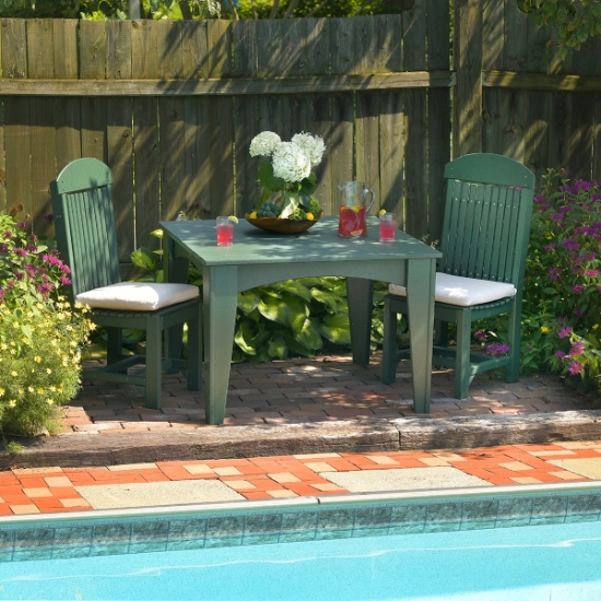 LuxCraft Classic Dining Set for 2 with Island Table - LC-CLASSIC-SET34