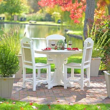 LuxCraft Classic Counter Height Dining Set for 3 - LC-CLASSIC-SET35