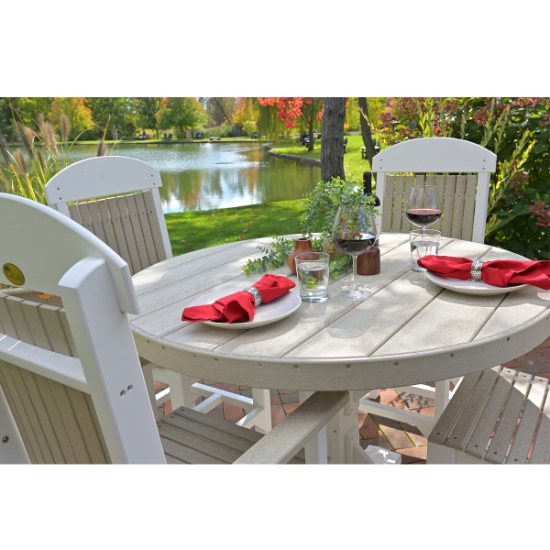 Classic Counter Height Round Polymer Dining Set detail