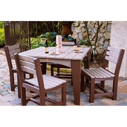 LuxCraft Island Poly Dining Set for 4 - LC-CLASSIC-SET4