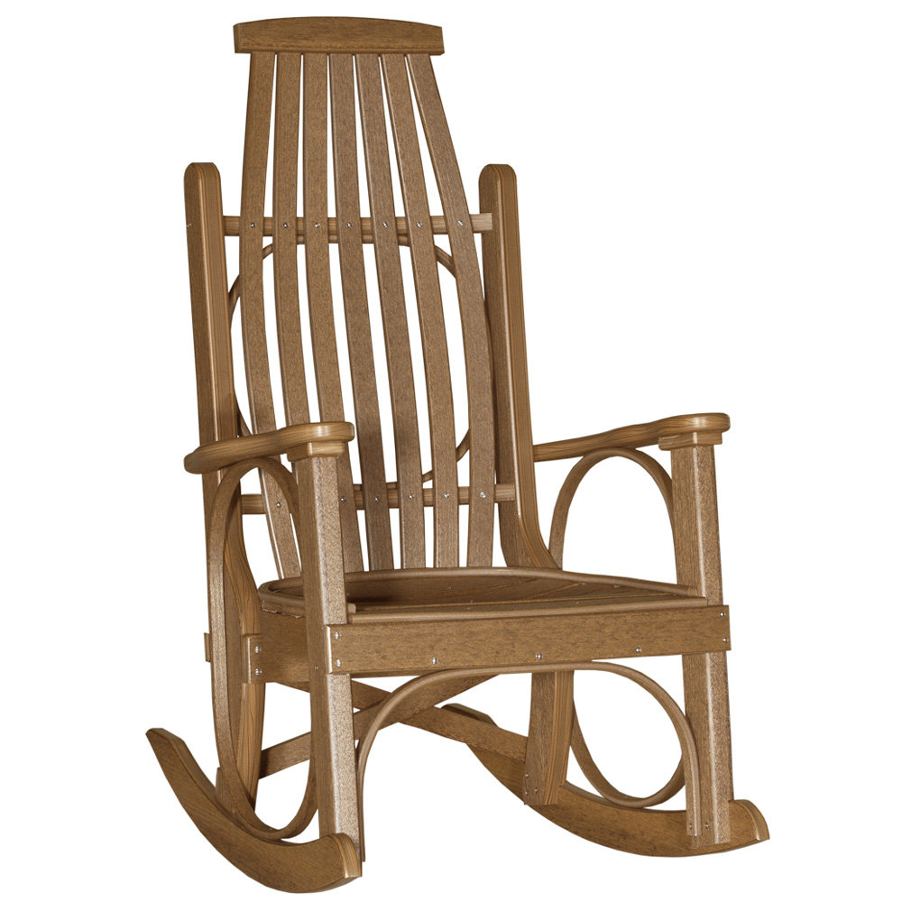 faux wood outdoor rocking chair