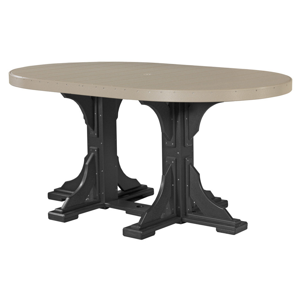 LuxCraft 4 x 6' Oval Counter Height Table - P46OTC