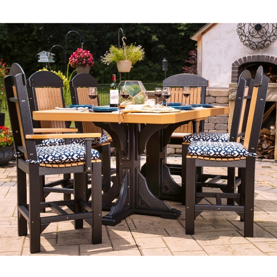Easy to maintain elevated dining table