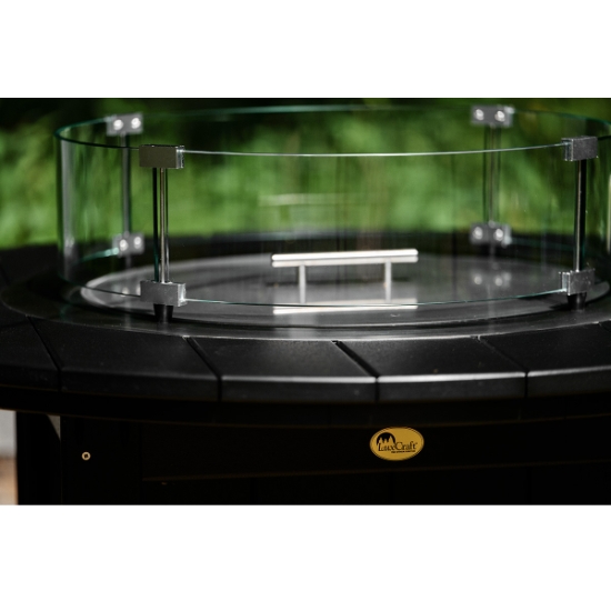 Luxcraft round fire table with Burner cover