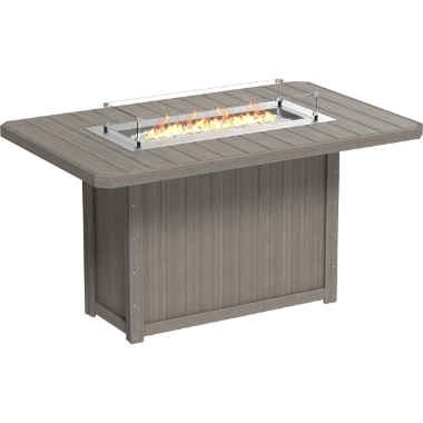 LuxCraft Lumin Rectangle 79" Bar Fire Table - LFT79RB