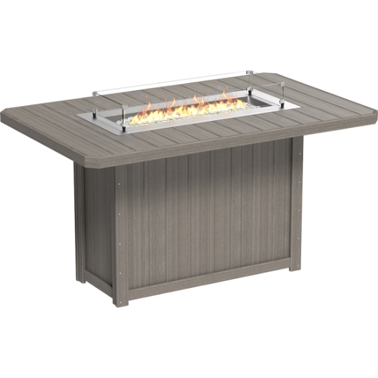 LuxCraft Lumin Rectangle 79" Bar Fire Table - LFT79RB