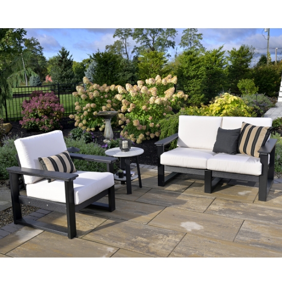 Lanai Deep Seating Loveseat and Chair Polymer Patio Set