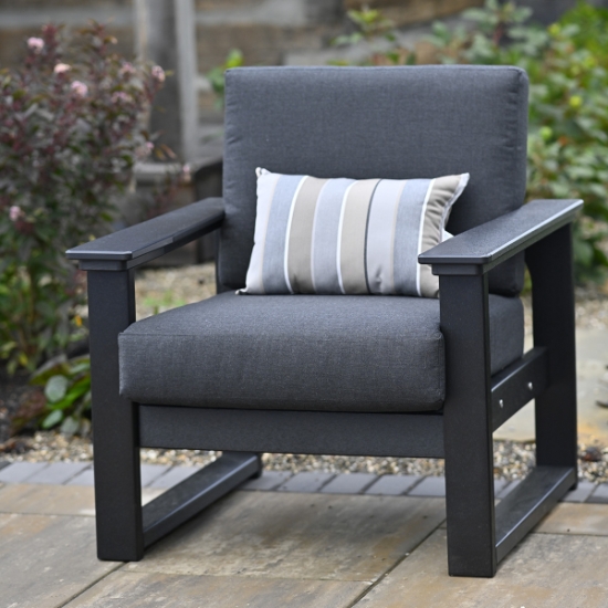 Luxcraft Lanai Deep Seating Chairs charcoal