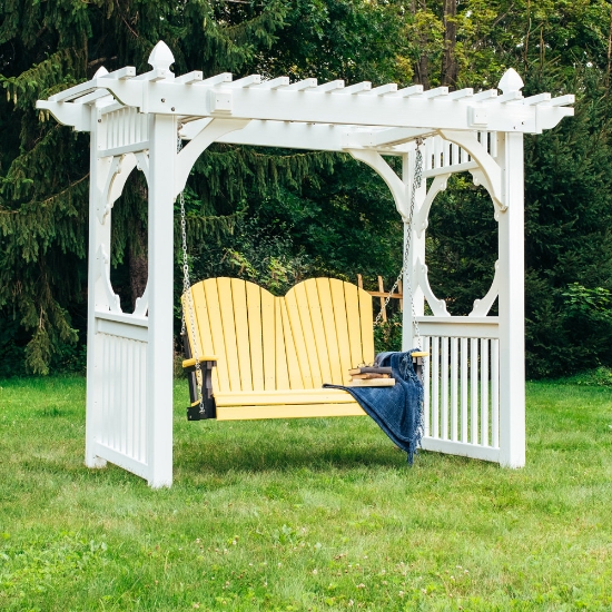LuxCraft Classic Vinyl Swing Stand - White - CVSSW