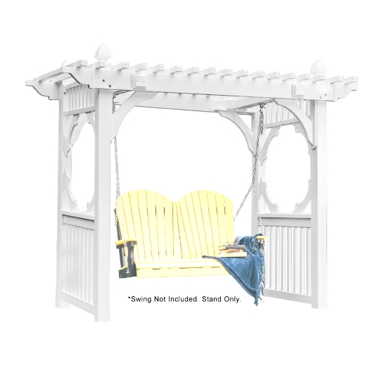 LuxCraft Classic Vinyl Swing Stand - White - CVSSW