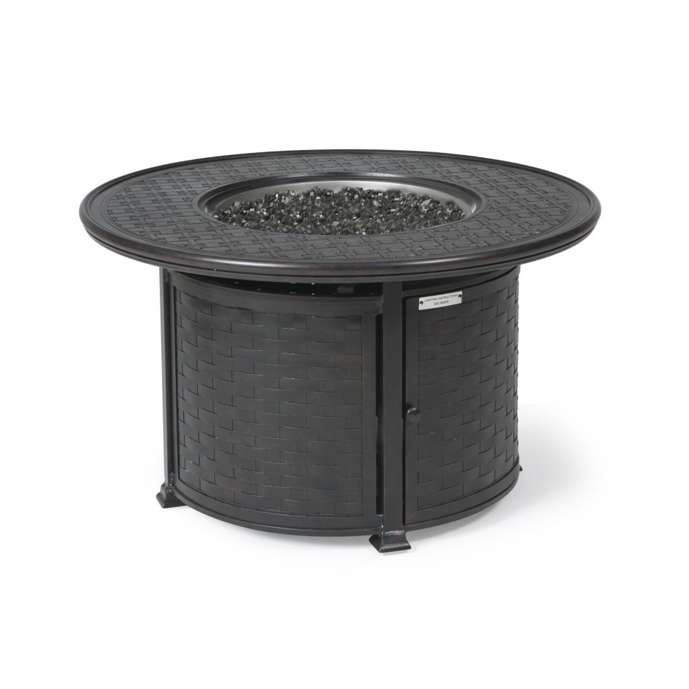 Mallin Cambria 42" Round Chat Height Fire Table - 9000 Cast Top - MF042S-9043F