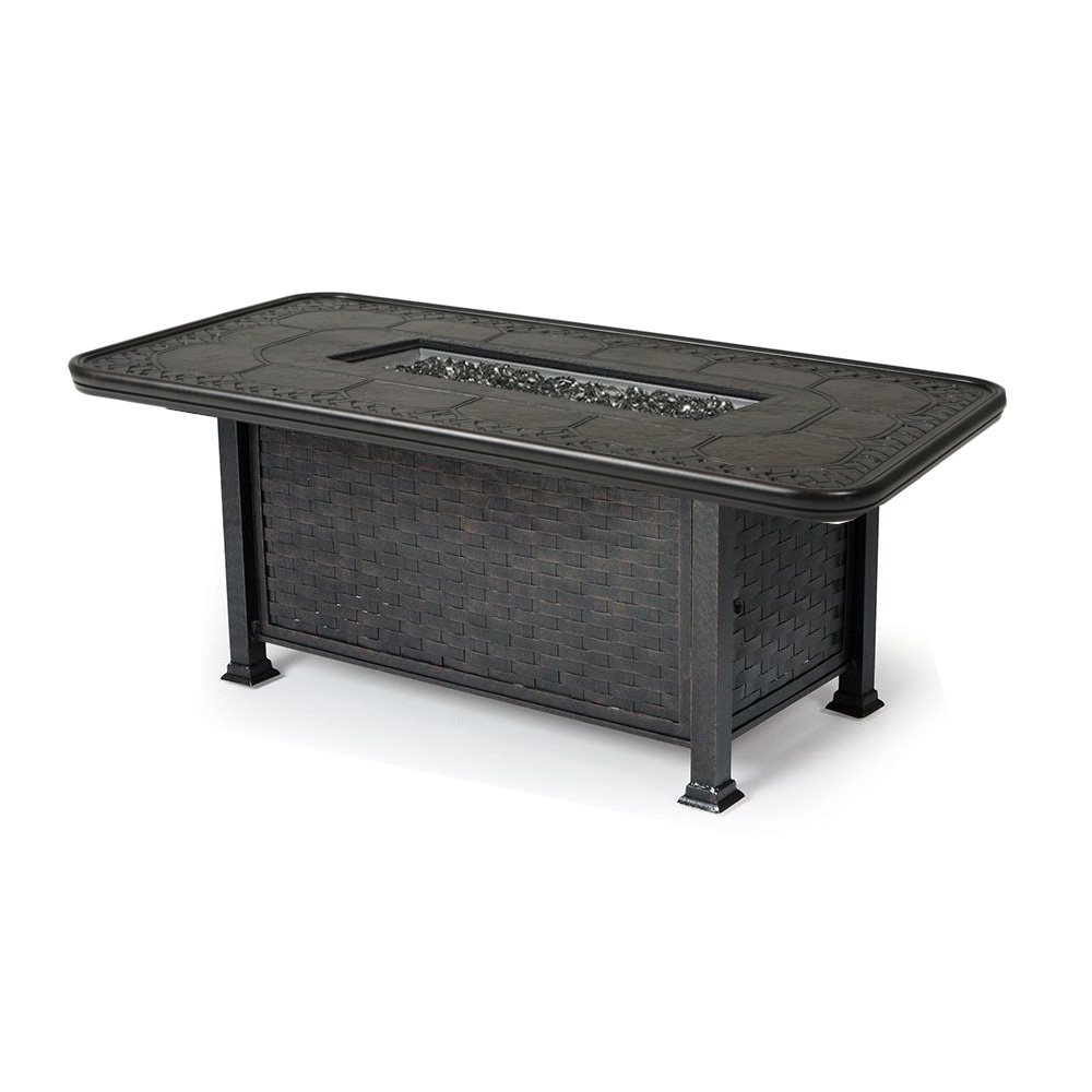 Mallin Cambria 58" x 35" Rectangular Chat Height Fire Table - 2000 Cast Top - MF262-2260F