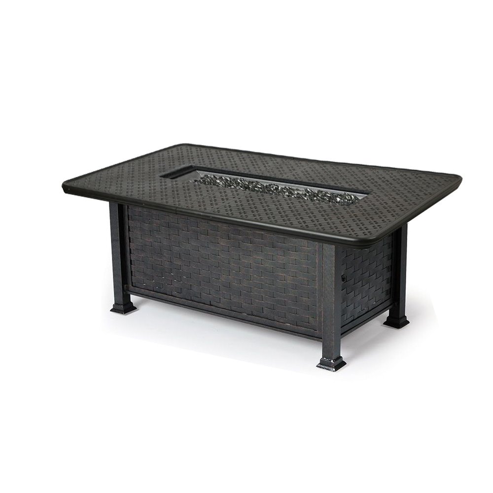 Mallin Cambria 58" x 35" Rectangular Chat Height Fire Table - 9000 Cast Top - MF262-9260F