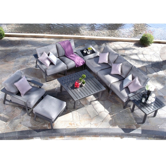 Mallin Dakoda Modern Cushion Patio Sectional - ML-DAKODACUSHION-SET1