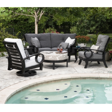 Mallin Eclipse Cushion Aluminum Outdoor Furniture Set - ML-ECLIPSE-SET2