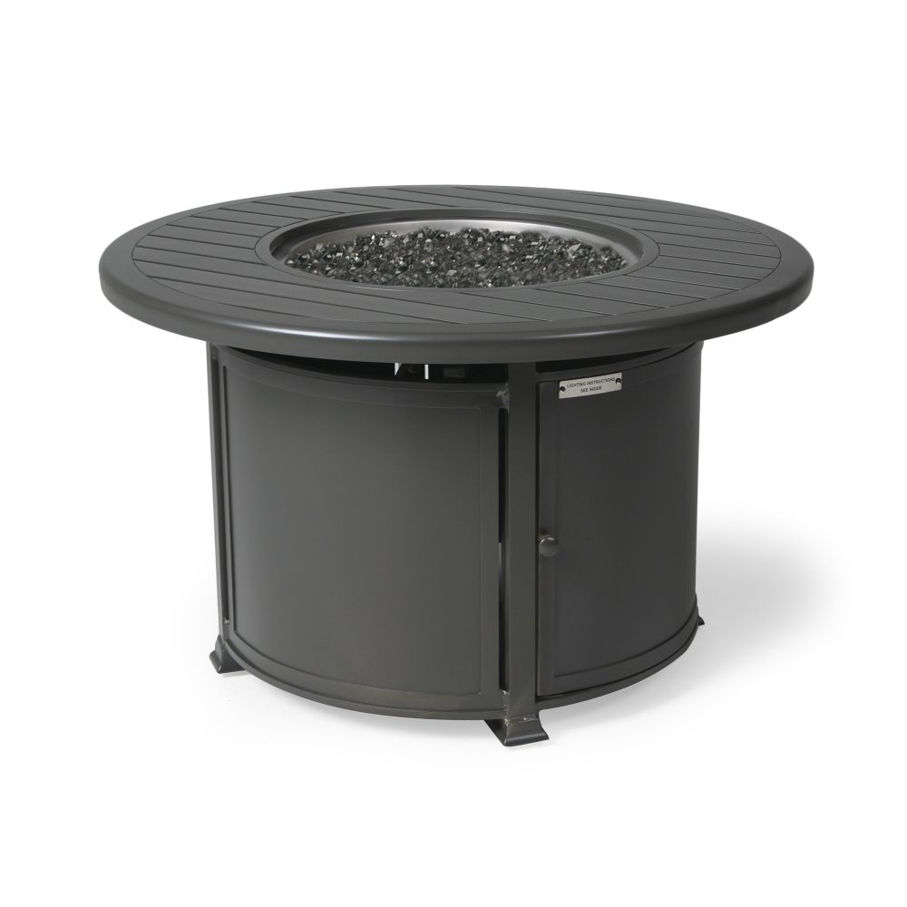 Mallin Paso Robas 42" Round Chat Height Fire Table - F Slat Table - LF042S-F042F