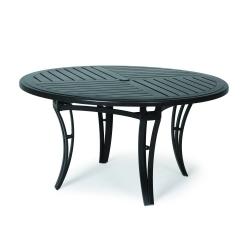 Mallin Salinas Slat 54" Round Umbrella Dining Table - B7748-F054U