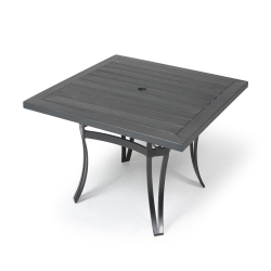 Mallin Salinas Woodgrain 48" Square Umbrella Dining Table - B7748-W148U