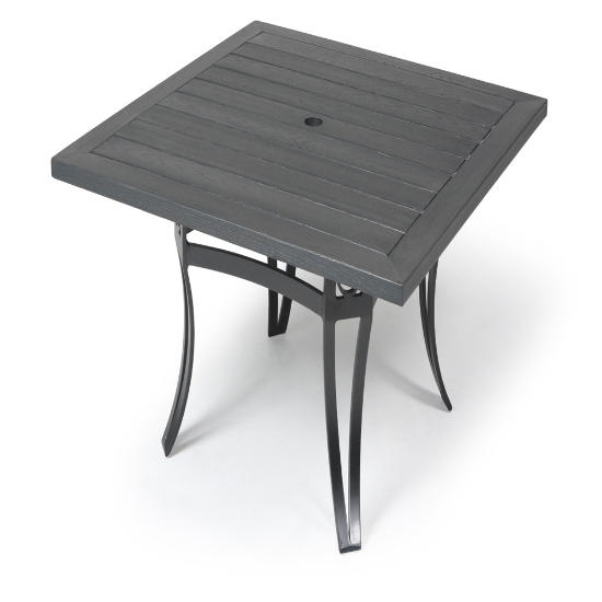 Mallin Salinas Woodgrain 43" Square Bar Height Umbrella Table - BC7127-W142U